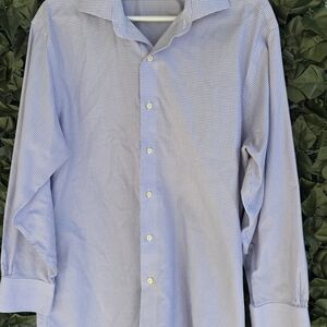 Brooks Brothers Mens Light Purple Micro-Check Long Sleeve Dress Shirt